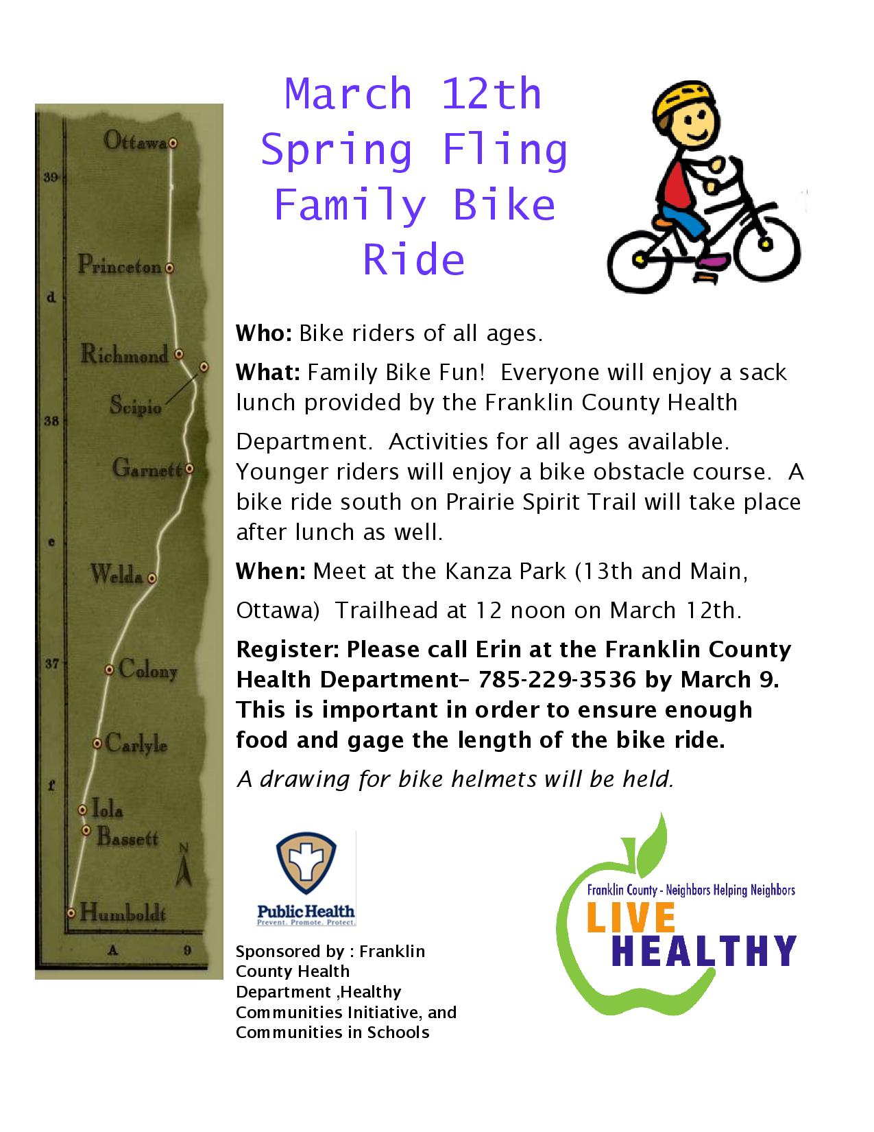 spring fling bike ride 2016 flyer